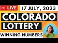 Colorado Evening Lottery Draw Results - 17 July 2023