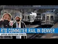 Riding RTD Commuter Rail from Denver Airport to Union Station Amtrak Winter Park Express in Denver