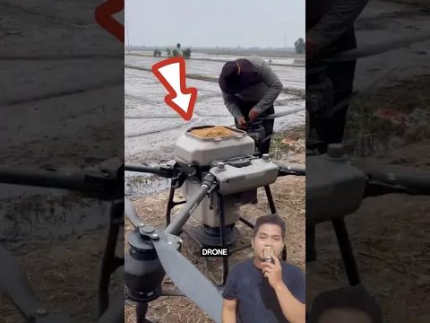 Drone Gantikan Cara Tanam Tradisional! #tani #padi #drone #teknologi