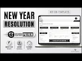 2026 New Year Resolution Template for Notion Black Edition Quick