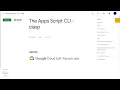 Qwiklabs The Apps Script CLI - clasp GSP239