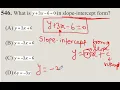 SLOPE - INTERCEPT form for Math knowledge test Part 10