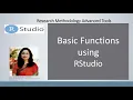 Basic Functions Using Rstudio how to use Rstudio Rstudio statistical analysis