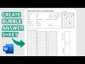 How to Create Bubble Answer Sheet in Ms word 365