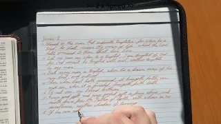 Writing James 1 12-18 in Cursive Fountain Pen 2x Speed