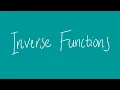 Inverse functions Unit 1 and 2 VCE Maths Methods