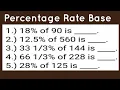 Percentage Rate Base Civil Service Exam part1 of 3