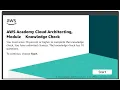 AWS SAA Module 10 Knowledge Check Anand K