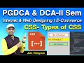 L2 - CSS Tutorial Internet and Web Designing E Commerce Types of CSS Inline Internal External