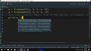 How to use of frozensets in Python
