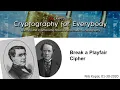 Break a Playfair Cipher - A Strong Hand Cipher Invented in the 19th Century