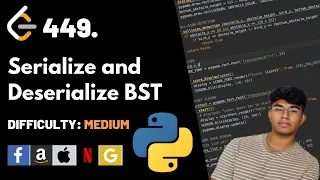 Serialize and Deserialize BST Leet code 449 Theory explained Python code