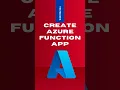 Create an Azure Function App in 60 Seconds