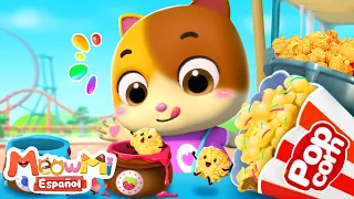 🍿Deliciosas Palomitas de Maíz | Canción de Colores | Canción Infantil | MeowMi Family Show Español