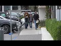 Simon Cowell steps out with his fiancee Lauren Silverman and their son Eric in Malibu CA