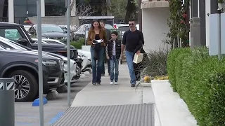 Simon Cowell steps out with his fiancee Lauren Silverman and their son Eric in Malibu CA