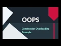 Object Oriented Programming IPU Engineering Sem 4 Constructor Overloading Example