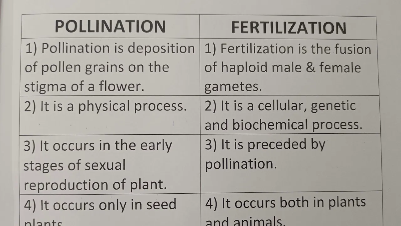 Difference Between Pollination And Fertilization?-Class Series