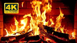 Cozy Fireplace 4K 12 HOURS Fireplace With Crackling Fire Sounds Crackling Fireplace 4K 