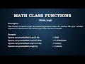 Math Class Functions in Java