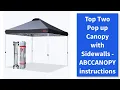 Top Two Pop up Canopy with Sidewalls - ABCCANOPY instructions