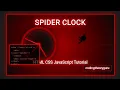 Spider Clock Animation Using HTML CSS JavaScript Real-Time Clock with Moving Spider