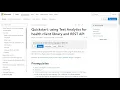 Quickstart using Text Analytics for health client library and REST API python