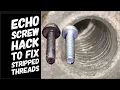STRIPPED THREADS THIS MECHANICS TRICK HACK WILL SAVE YOU TIME MONEY AND LOTS OF FRUSTRATION