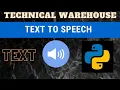Convert Text To Speech using Python Text To Speech pyttsx3 module