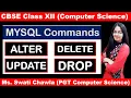 MySQL Commands Part-5 ALTER UPDATE DELETE DROP CBSE Class 12 Computer Science