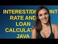Codereview rate and loan calculator java