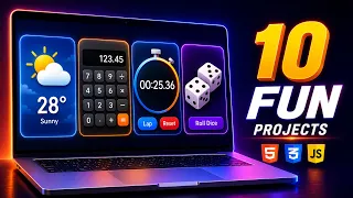 10 Fun HTML CSS JavaScript projects HTML5 CSS3 vanilla JavaScript