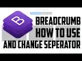 Bootstrap 4 1 - How to use breadcrumb and change separator