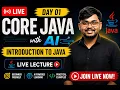 Core Java with AI Day 01 Live Introduction to Java in Marathi Marathi Coding Shala