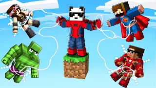 I Became SPIDER-MAN on ONE BLOCK in Minecraft!