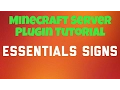 1 11 2 ESSENTIALS SIGNS Minecraft Server Plugin Tutorial LavaRush