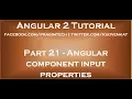 Angular component input properties