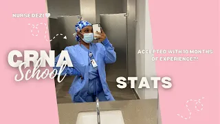 CRNA SCHOOL STATS How I got accepted with 10 months of ICU experience