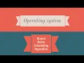 Round Robin Scheduling Algorithm