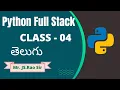 Python Full Stack Class 4 Batch 1 Mr JS Rao 26th Jul 2022 Contact 9059868766 VLR Training