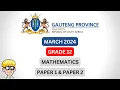 March 2024 Grade 12 Maths