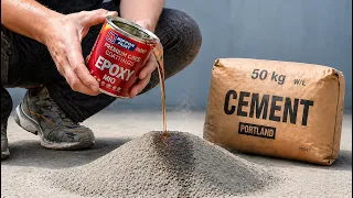 mix cement with epoxy resin and turn it into profit this trick looks crazy but it actually works