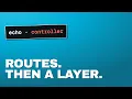 Echo routes middleware and a controller layer for search