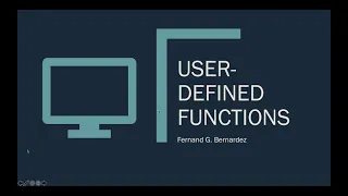 14 1 User Defined Function