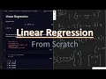 Linear Regression from scratch Using only