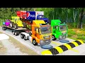 Download Lagu TRANSPORTING PIXAR CARS \u0026 FRUITS WITH COLORED \u0026 JOHN DEERE vs CLAAS vs TRACTORS - BeamNG.drive #962