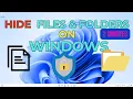 How to Hide Unhide in Windows LATEST - Easy Attrib Command Guide