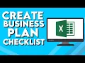 How To Create Business Plan Checklist on Microsoft Excel