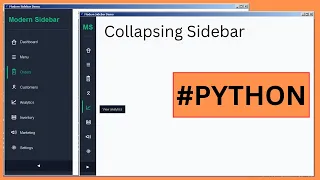 Python - How To Make A Collapsible Side Bar Menu Using Python Tkinter With Source Code