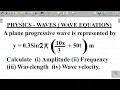 Wave Equation Explained JAMB Physics Question on the Wave Equation and Solution